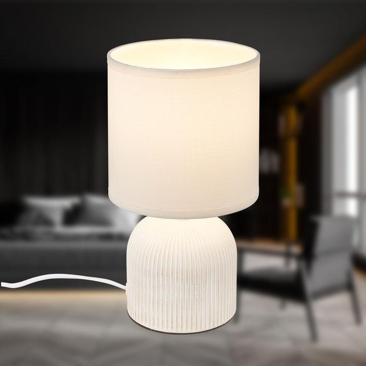 Actual product image Briloner INO ceramic table lamp, white, excl. 1x E14 max. 10W (E14)