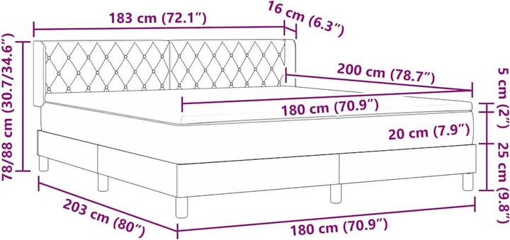 Actual product image vidaXL Bedstead (180 x 200 cm)