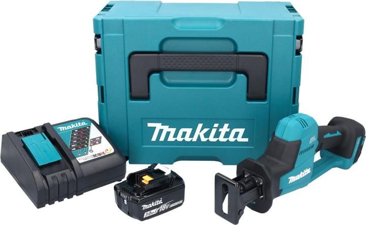 Actual product image Makita DJR 189 RF1J Battery Reciprocating Saw 18 V Brushless + 1x Battery 3,0 Ah + Charger + Ma