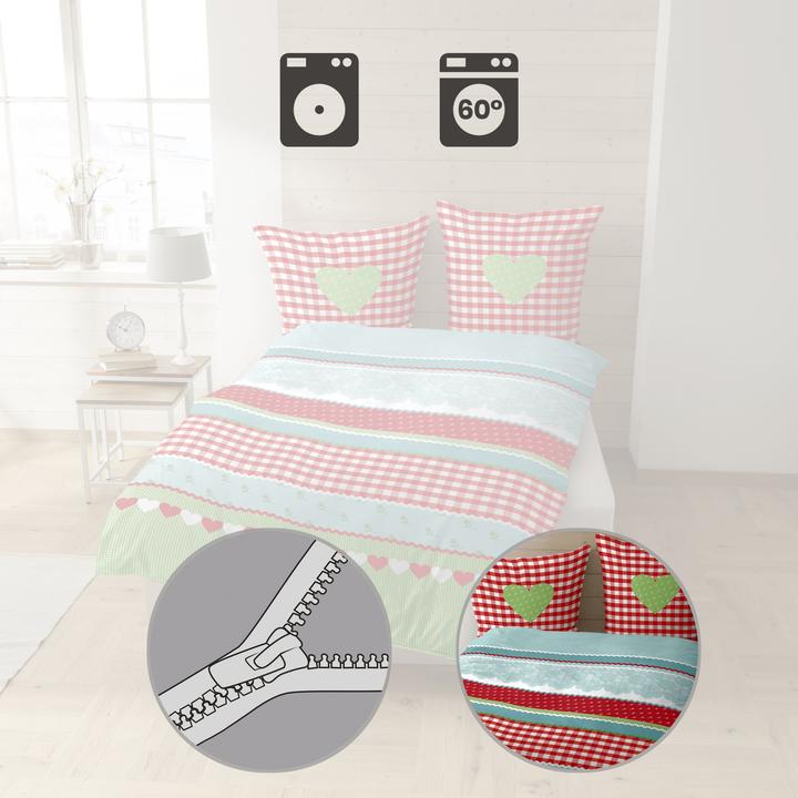 Produktbild Casatex Herz-Karo (Bettwäsche Set, 80 x 80 cm, 135 x 200 cm)