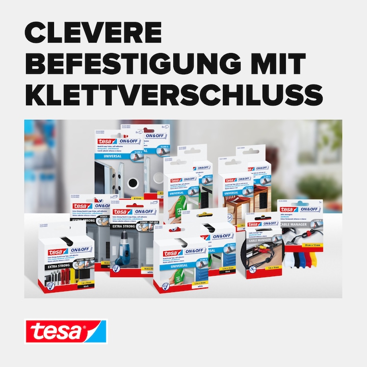 Produktbild tesa On&Off Klettpunkte, selbstklebend (16 mm)