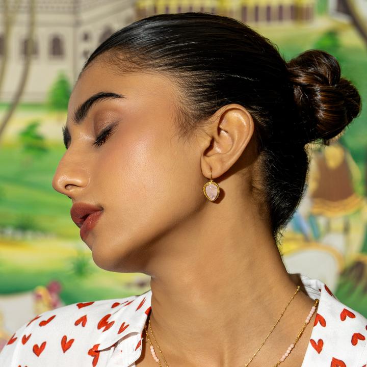 Produktbild Steinkult Ohrringe Amazonit Linda (Messing versilbert)