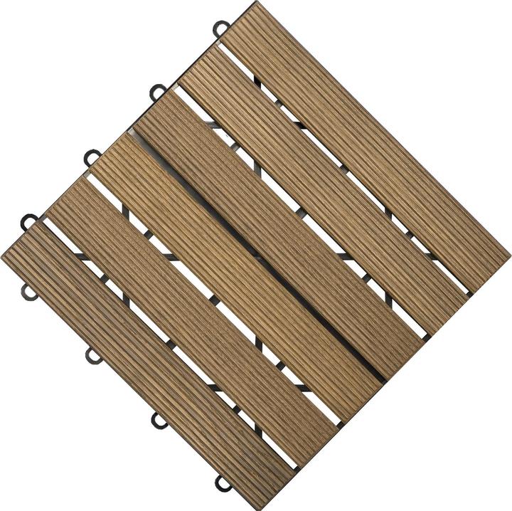 Image du produit Florco Dalles de balcon & terrasse frêne, 6 lattes 30 x 30, 6 pcs. (6 x, 30 x 30 cm)