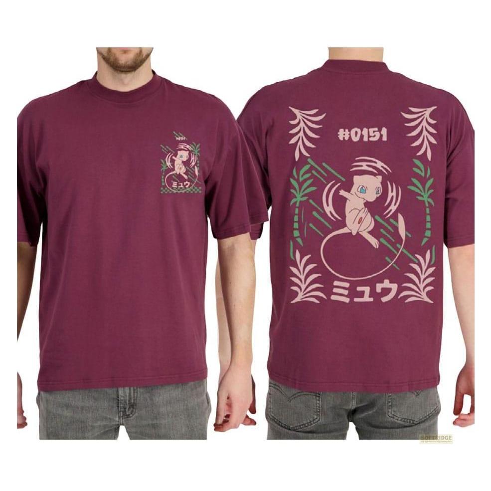 Difuzed, Mannen, T-shirts, Pokémon T-Shirt Bordeaux Mew Grösse Xl, Rood, (Xl)