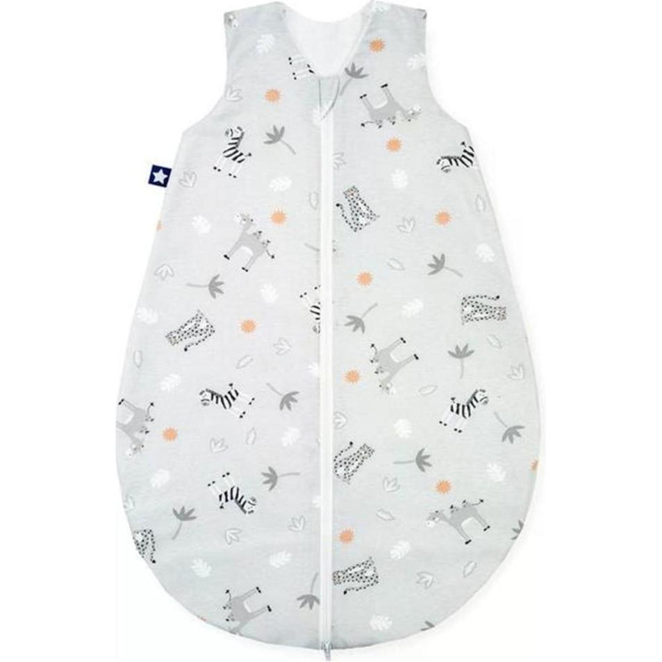 Julius Zöllner, Babyschlafsack, Baby-Ganzjahresschlafsack Jersey Savanne Grau Gr. 80/86 (86 cm)