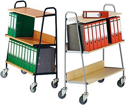 Produktbild kaiserkraft Ordnerwagen mit 2 Ablagen (120 kg)