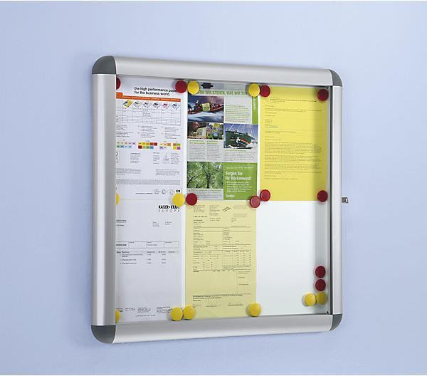 Image du produit kaiserkraft Vitrine d'affichage RONDO (Tableau magnétique, 95 x 100 cm)