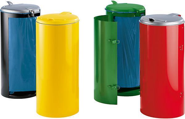 Produktbild kaiserkraft Stahlblech-Abfallsammler für 120-l-Sack (120 l)