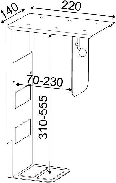 Actual product image Twinco PC holder for mounting underneath the table top