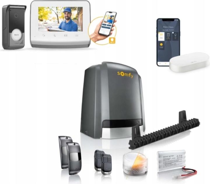 somfy Verbundener Schiebetorantrieb mit Alexa-Integration und Sicherheitsfunktionen