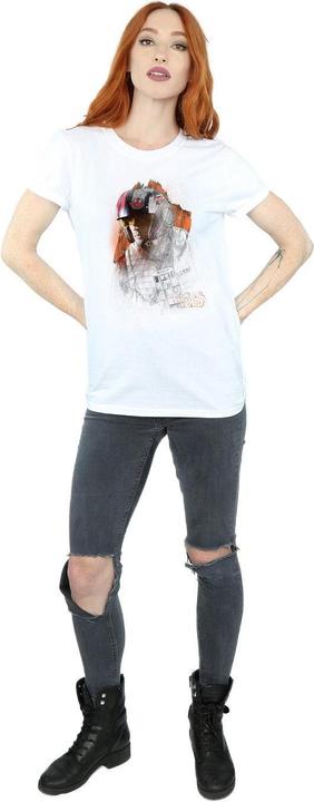 Immagine prodotto Star Wars The Last Jedi Poe Dameron Brushed Maglietta Ampia Donna (3XL)