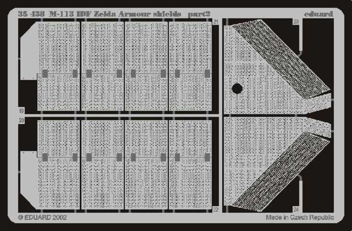 Actual product image Eduard M-113 IDF Zelda Aprons Photo Etching Kit