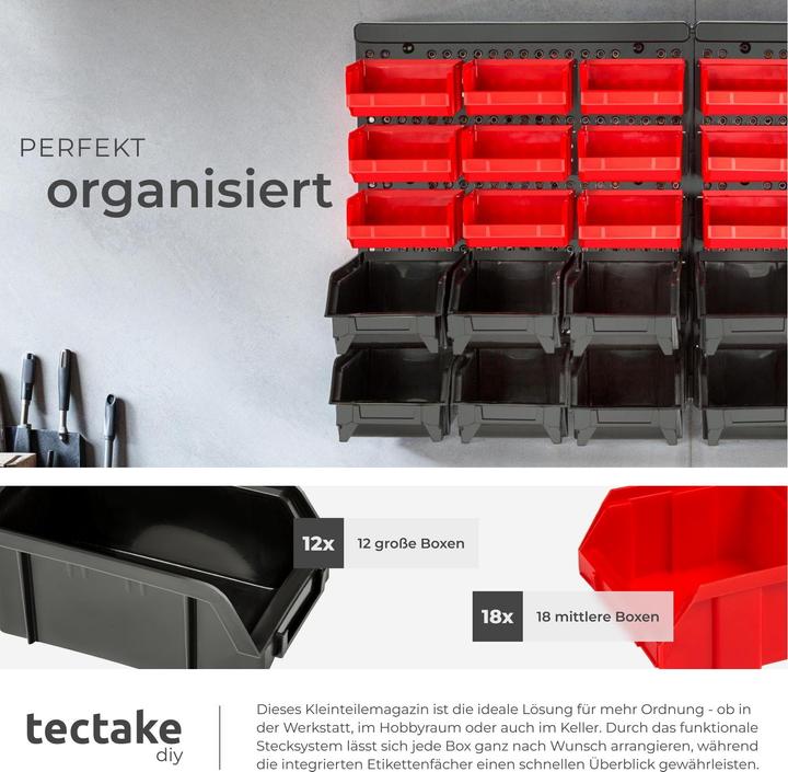 Produktbild tectake Kleinteilemagazin mit 30 Einschüben
