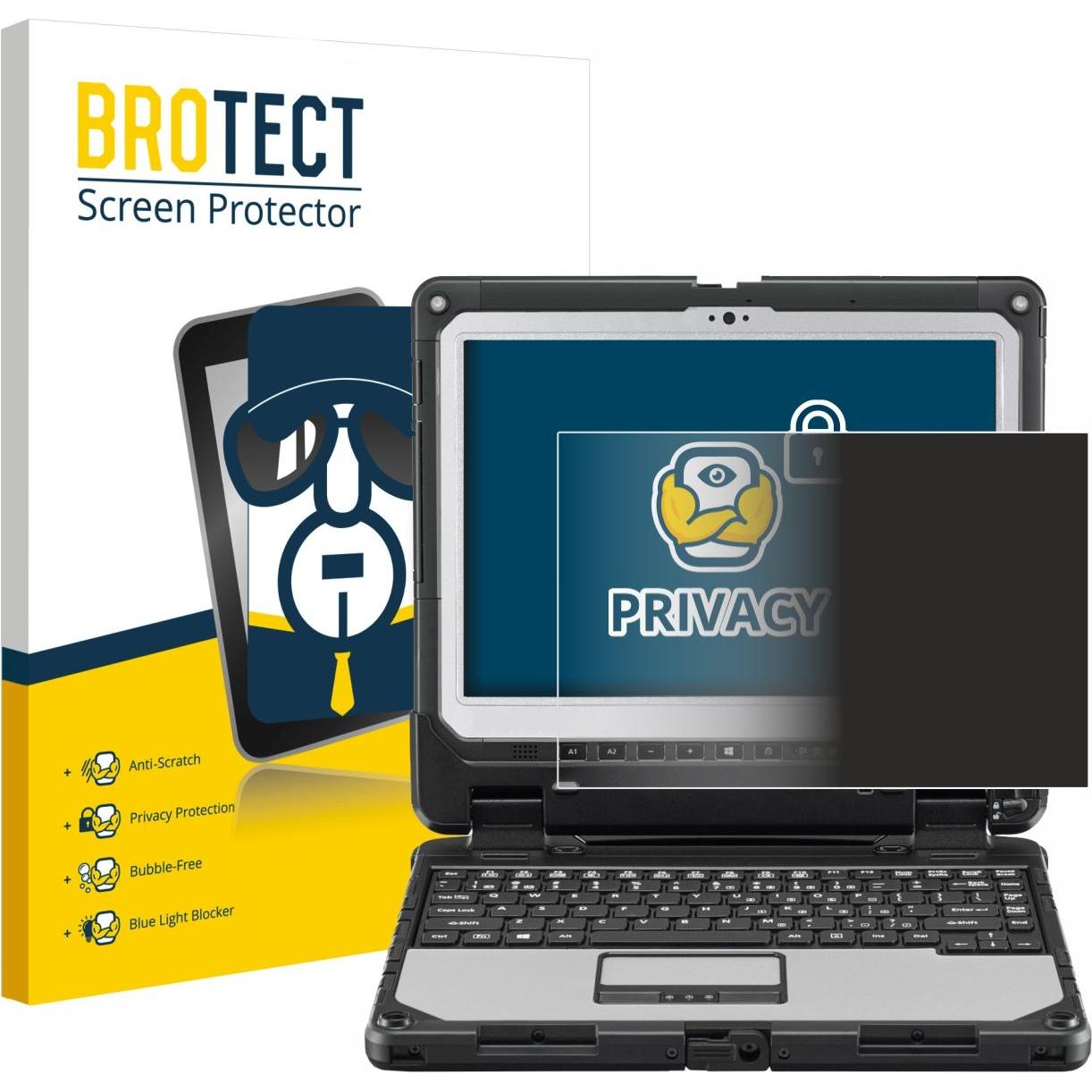 BROTECT Sichtschutzfolie Anti-Spy Privacy Folie Blaulicht-Schutz (1 Stück, Toughbook CF-33), Tablet Schutzfolie
