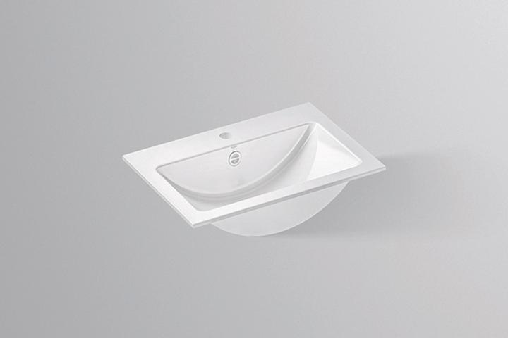 Produktbild Alape Eb serie inbouw wastafel 58,5x42,5cm wit (405 mm, 585 mm)