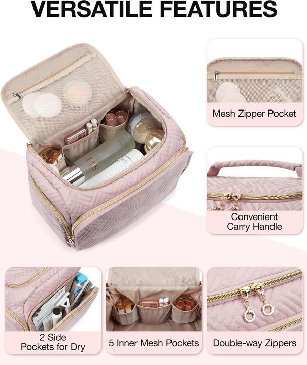 Produktbild Only-Bags.Store Reisekosmetiktasche, grosse, weit offene Reisetasche für Toilettenartikel, Make-up, Kosmetiktasche (26.90 l)