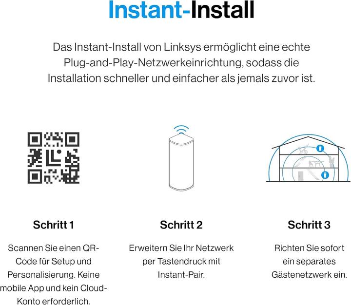 Immagine prodotto Linksys Velop Micro 7 BE5000 Dual-Band Wi-Fi 7 Mesh System (3-pack)