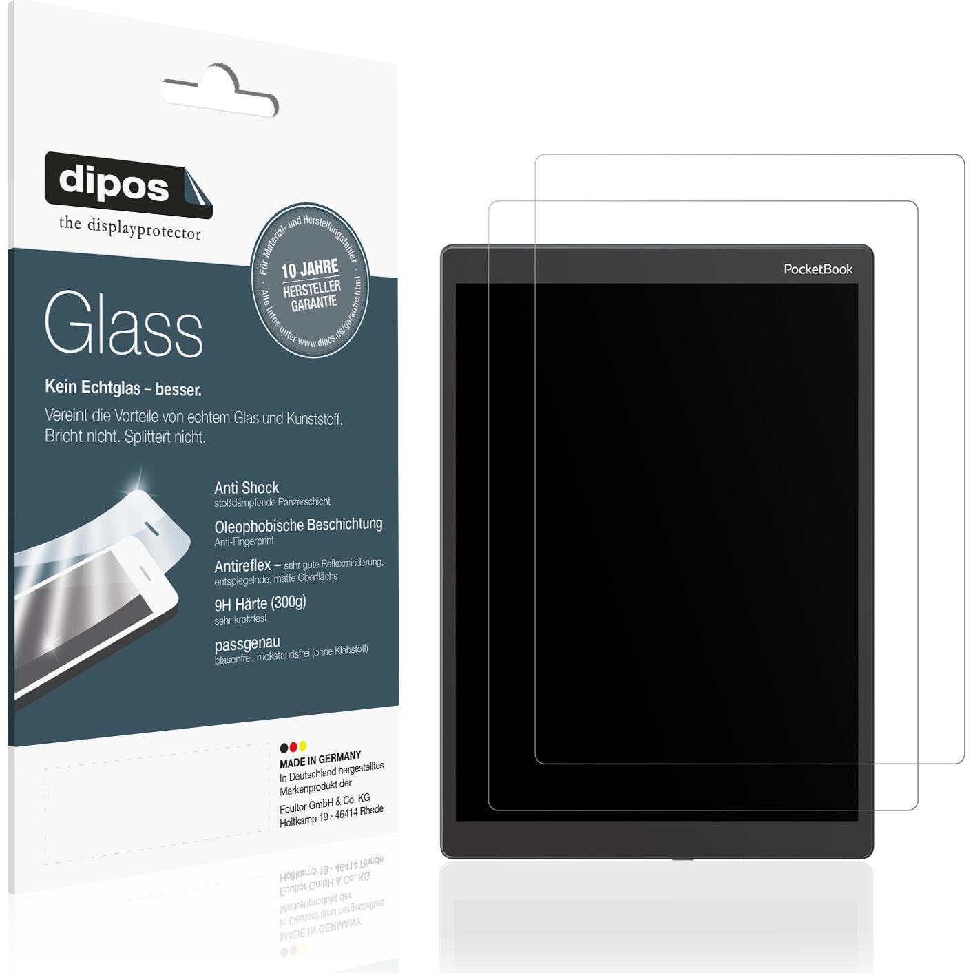 Dipos Anti-Shock Displayschutz Matt 9H, eReader Zubehör, Transparent