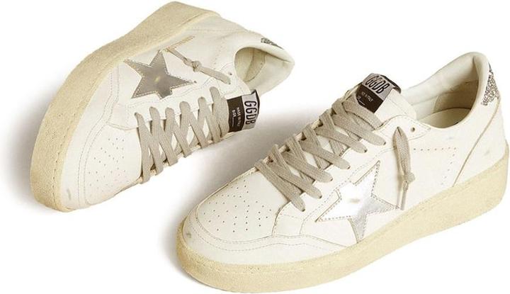 Produktbild Golden Goose ballstar sneakers in leather color white and silver (39)