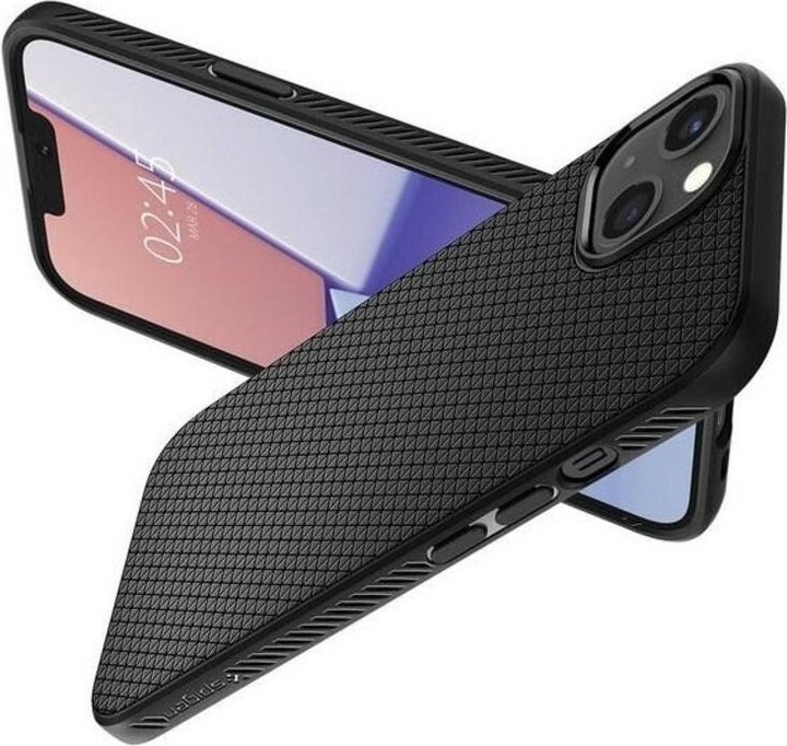 Actual product image Spigen ACS03519 Mobile Phone Protective Case 15.5 cm (6.1" ) Cover Black (Apple iPhone 13)