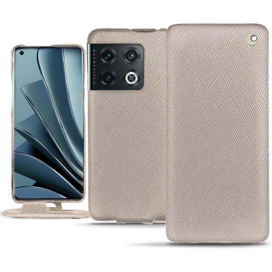 Noreve Lederschutzhülle vertikal (OnePlus 10 Pro), Smartphone Hülle, Beige
