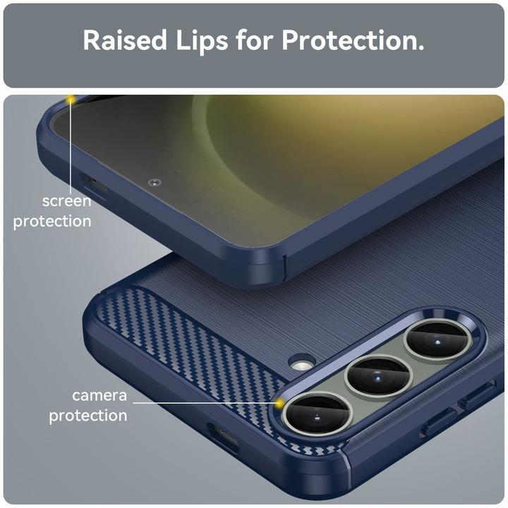 Produktbild Amazon Hülle für Samsung Galaxy S24 Plus 5G Schutz Handy Case Cover Carbon Etuis Bumper (Samsung Galaxy S24+)