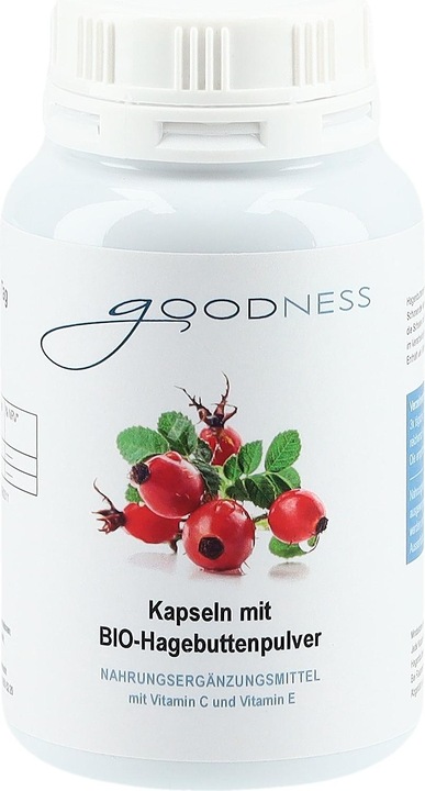 Actual product image Goodness BIO-Hagebuttenpulver Kapsel 600 mg (150 Piece, Capsules, 107 g)
