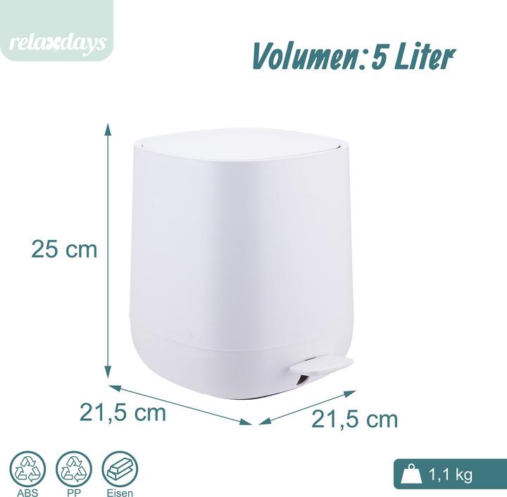 Actual product image Relaxdays bath bin (5 l)
