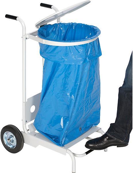 Produktbild kaiserkraft Pedal-Abfallsackhalter aus Stahl, mobil (120 l)