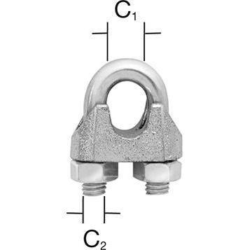 Magni, Seil + Kette Zubehör, Seilklemme bis 8 mm verz. 2 St.
