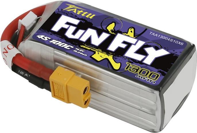 Produktbild Dronefactory Tattu Funfly Series 1300mAh 14.8V 100C 4S1P Lipo mit XT60 (14.80 V, 1300 mAh)
