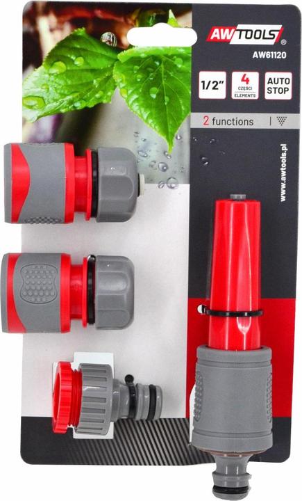 Image du produit Awtools Zestaw Zraszający 4 Częściowy 1/2" Gumowy Uchwyt