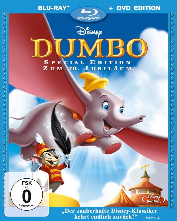 Boîte combinée Dumbo (Blu-ray, 1941, Allemand, Anglais, Français, Turc)