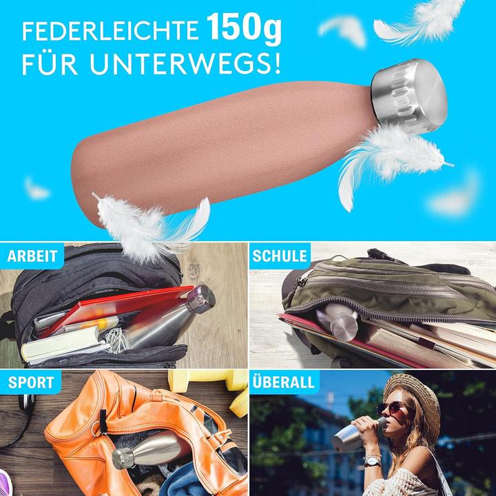 Actual product image Lichtenwerk Premium Edelstahl Trinkflasche, spülmaschinenfest