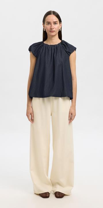 Image du produit Selected Femme Denim Oberteil mit Puffärmeln (34)