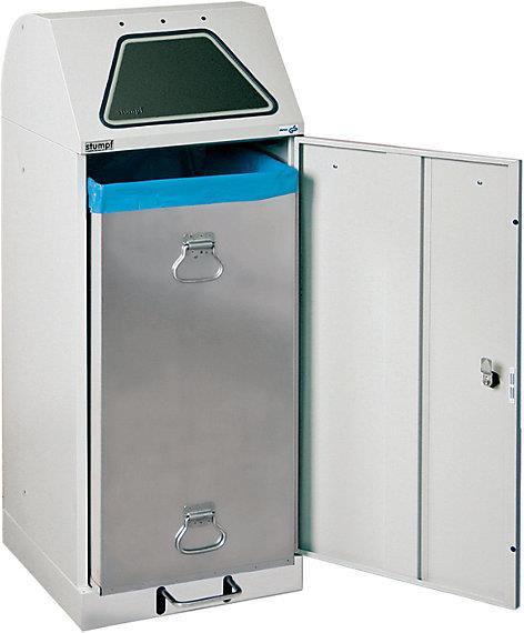 Actual product image kaiserkraft Recyclable waste collector system, foot-operated access flap (120 l)