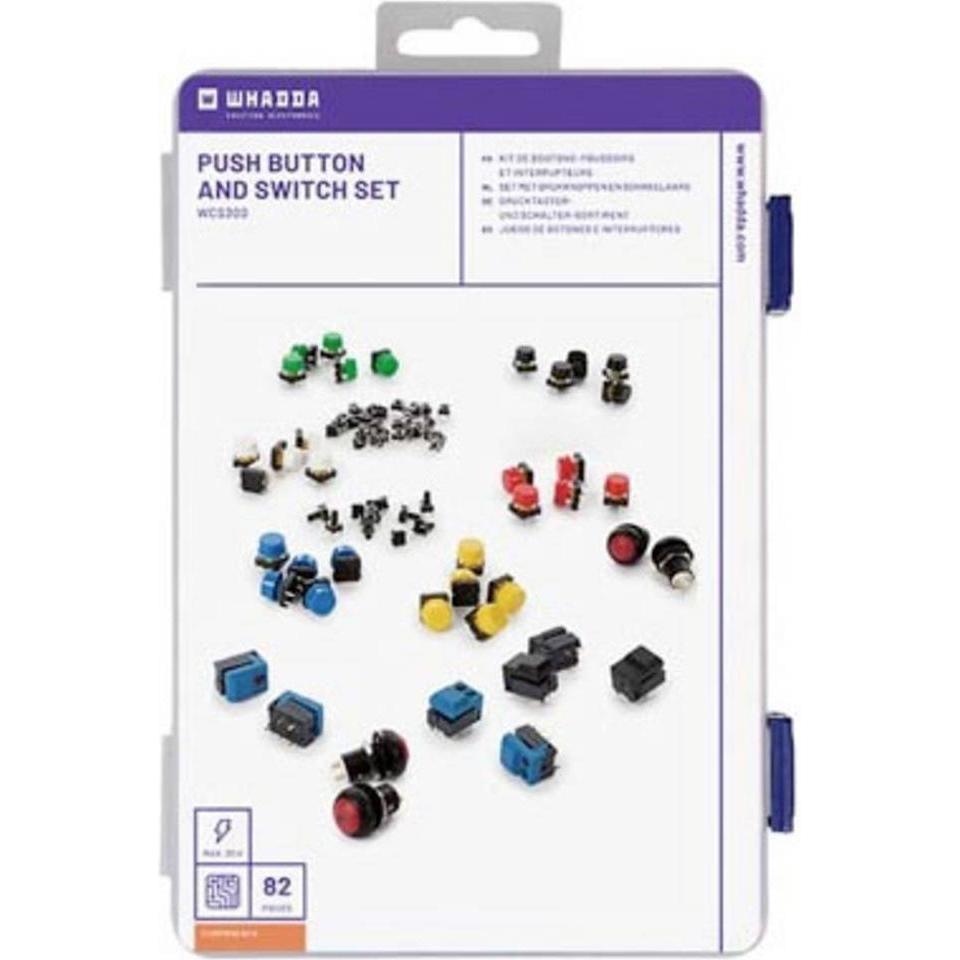 Whadda Druckknopf und Schalter-Set, Entwicklungsboard + Kit