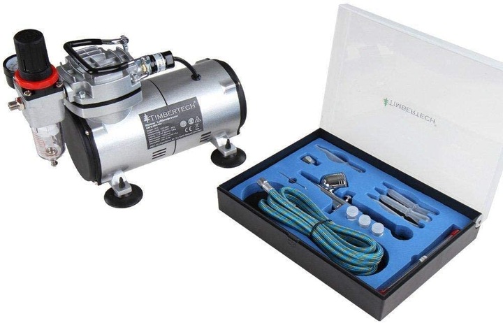 Actual product image Timbertech Airbrush set with compressor