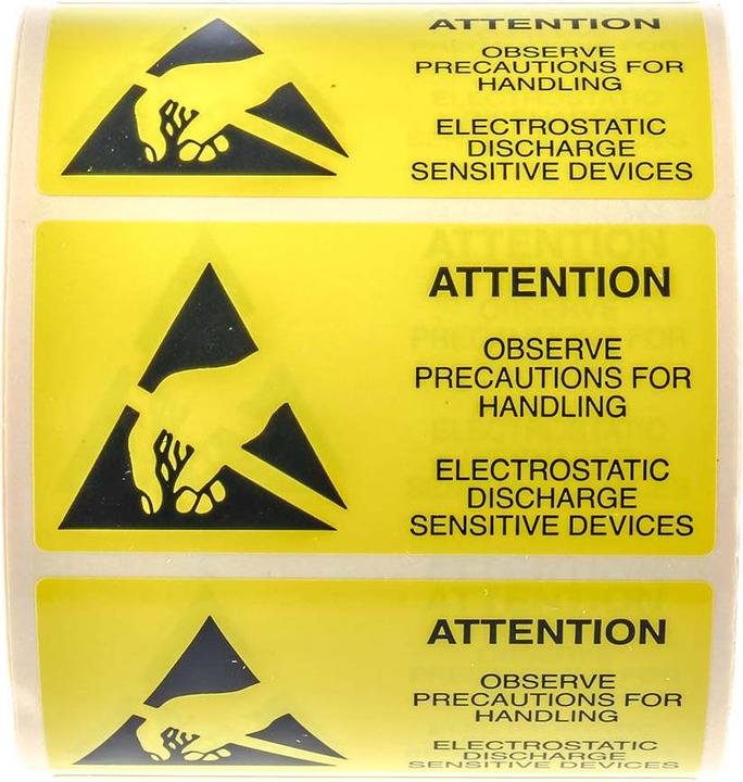 Actual product image RS PRO Paper label/symbol "ATTENTION",38x75mm