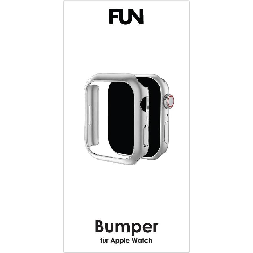 Peter Jäckel FUN Bumper für Apple Watch 44mm Silver, Smartwatch Zubehör, Silber
