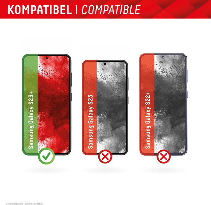 Image du produit Displex Real Glass, 2D Panzerglas + Handyhülle (1 pièce(s), Samsung Galaxy S22+, Samsung Galaxy S23+)