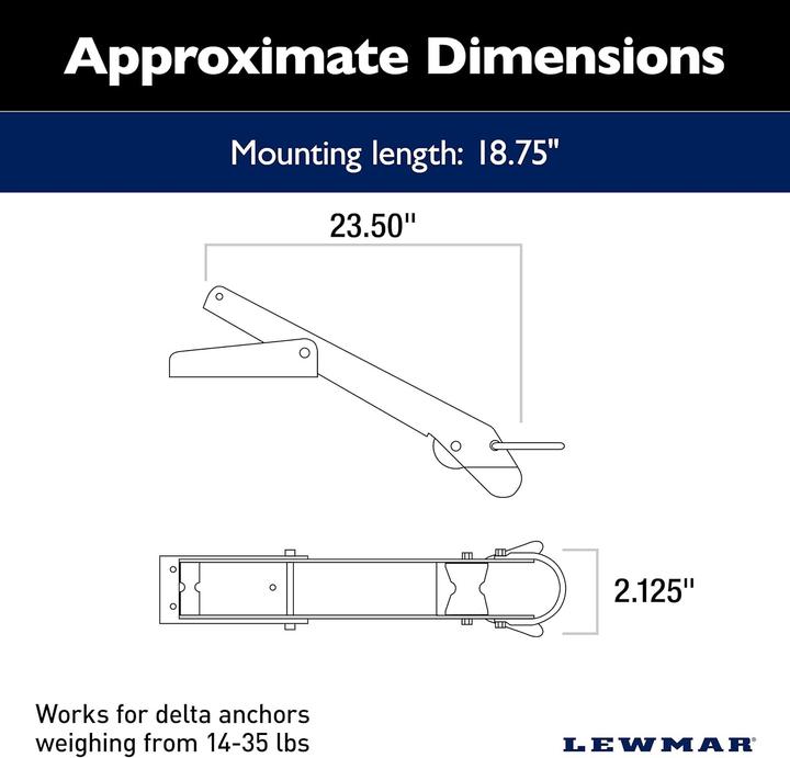 Produktbild Lewmar Boegrollen