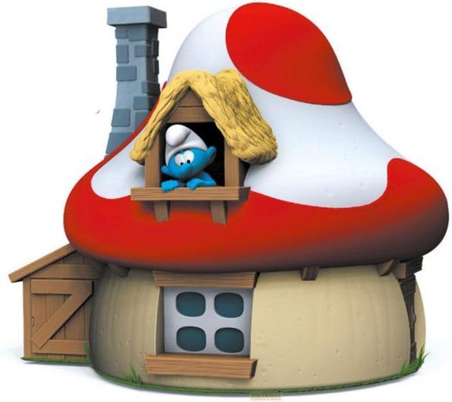 Plastoy Les Schtroumpfs tirelire PVC Mushroom House