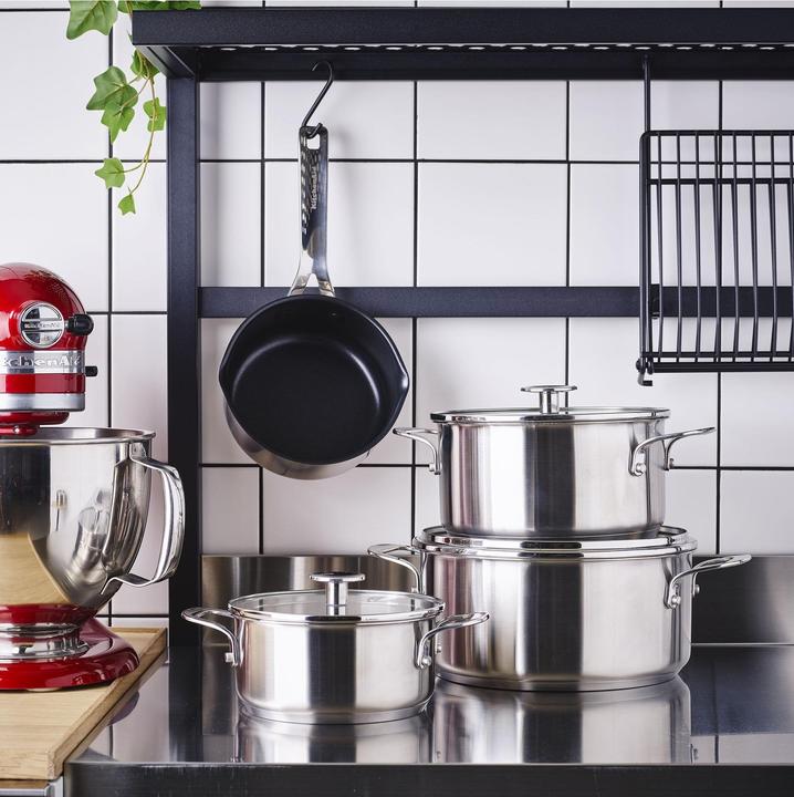 Actual product image KitchenAid Stainless Steel Pannenset 4-delig (28 cm, Pan set + pot set, Stainless steel)