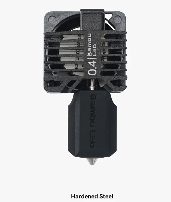 Actual product image Bambu Lab P1 Hotend - hardened steel nozzle 0.4mm (Hotend)