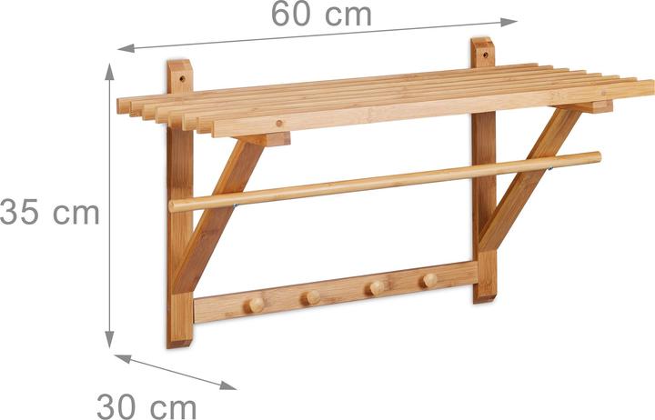 Actual product image Relaxdays Wandgarderobe
