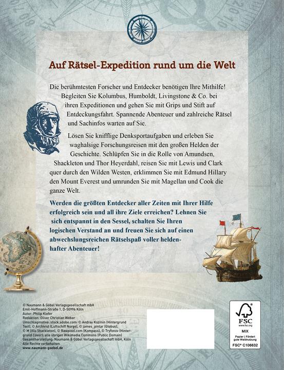 Produktbild Logikrätsel Die grossen Entdecker (Deutsch, Philip Kiefer, 2024)