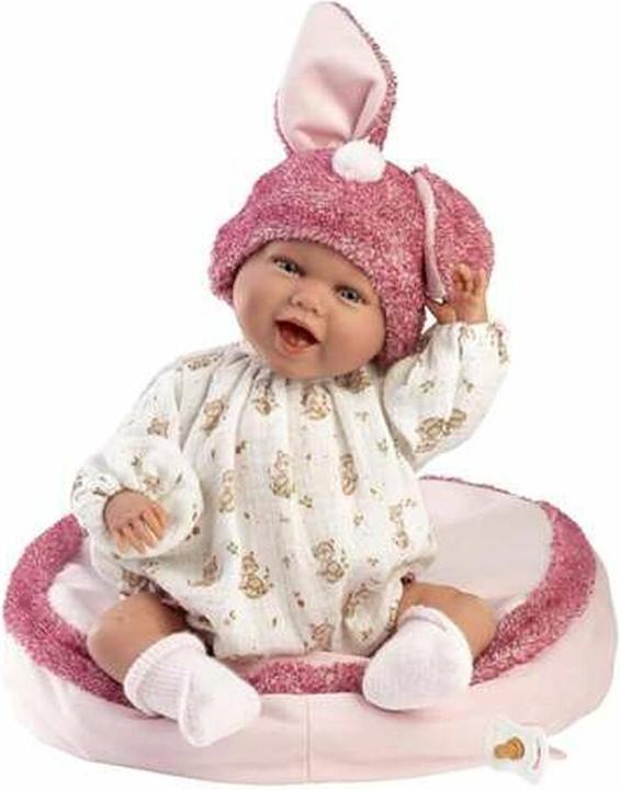 Llorens Babypuppe Mimi lachend mit Kissen 42cm