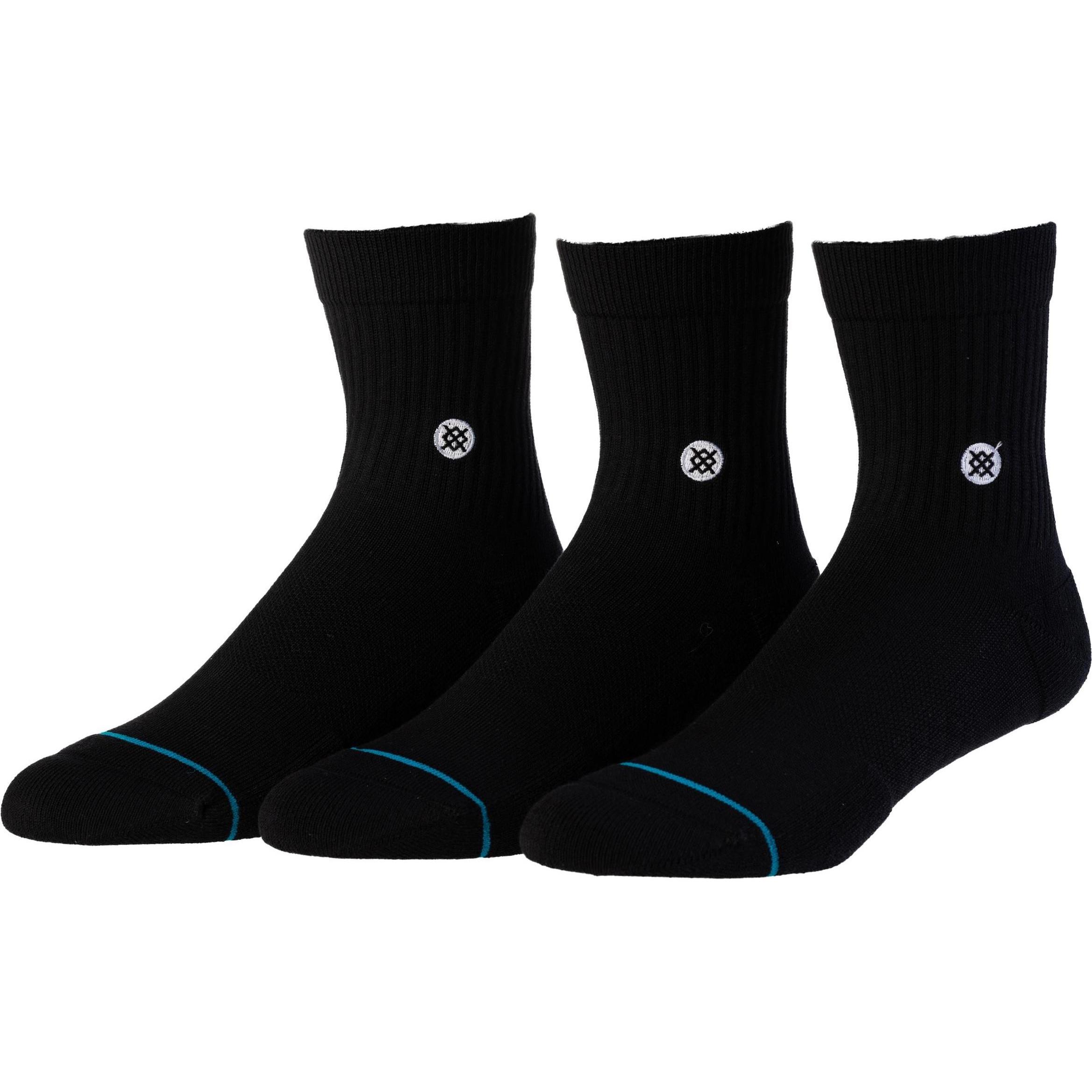 Stance, Unisex, Socken, Icon Quarter, Schwarz, (3er Pack, 38 - 42)