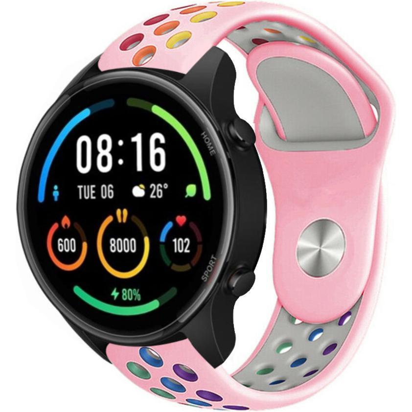 Strap-it Sportarmband (Silikon), Uhrenarmband, Rosa, Mehrfarbig